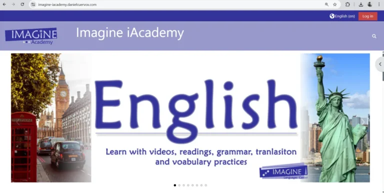 foto de una la web Imagine iAcademy para aprender idiomas