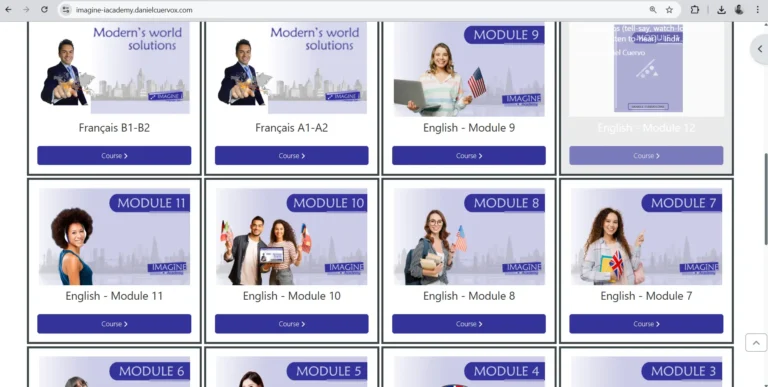 foto de una la web Imagine iAcademy para aprender idiomas
