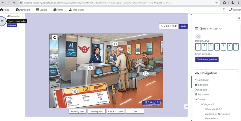foto de una la web Imagine iAcademy para aprender idiomas
